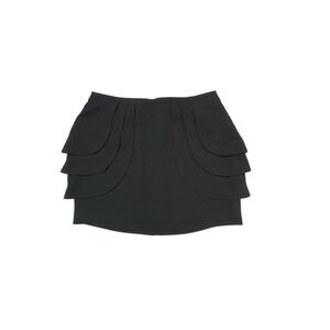 BCBGeneration Black Tiered Layered  Tulip Design Mini Skirt Sz 10 Women
